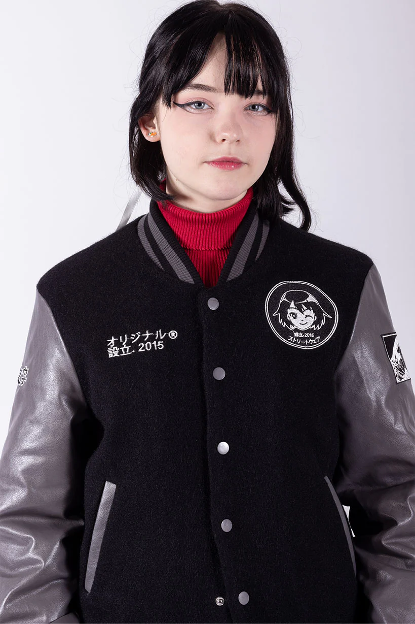 Anniversary Grey • Vegan Leather Varsity Jacket [LIMITED EDITION] - Image 3