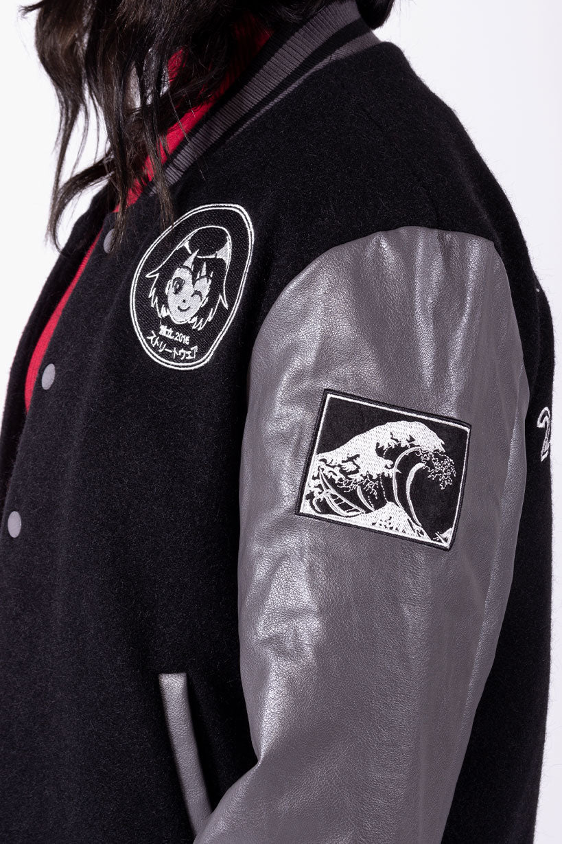 Anniversary Grey • Vegan Leather Varsity Jacket [LIMITED EDITION] - Image 4
