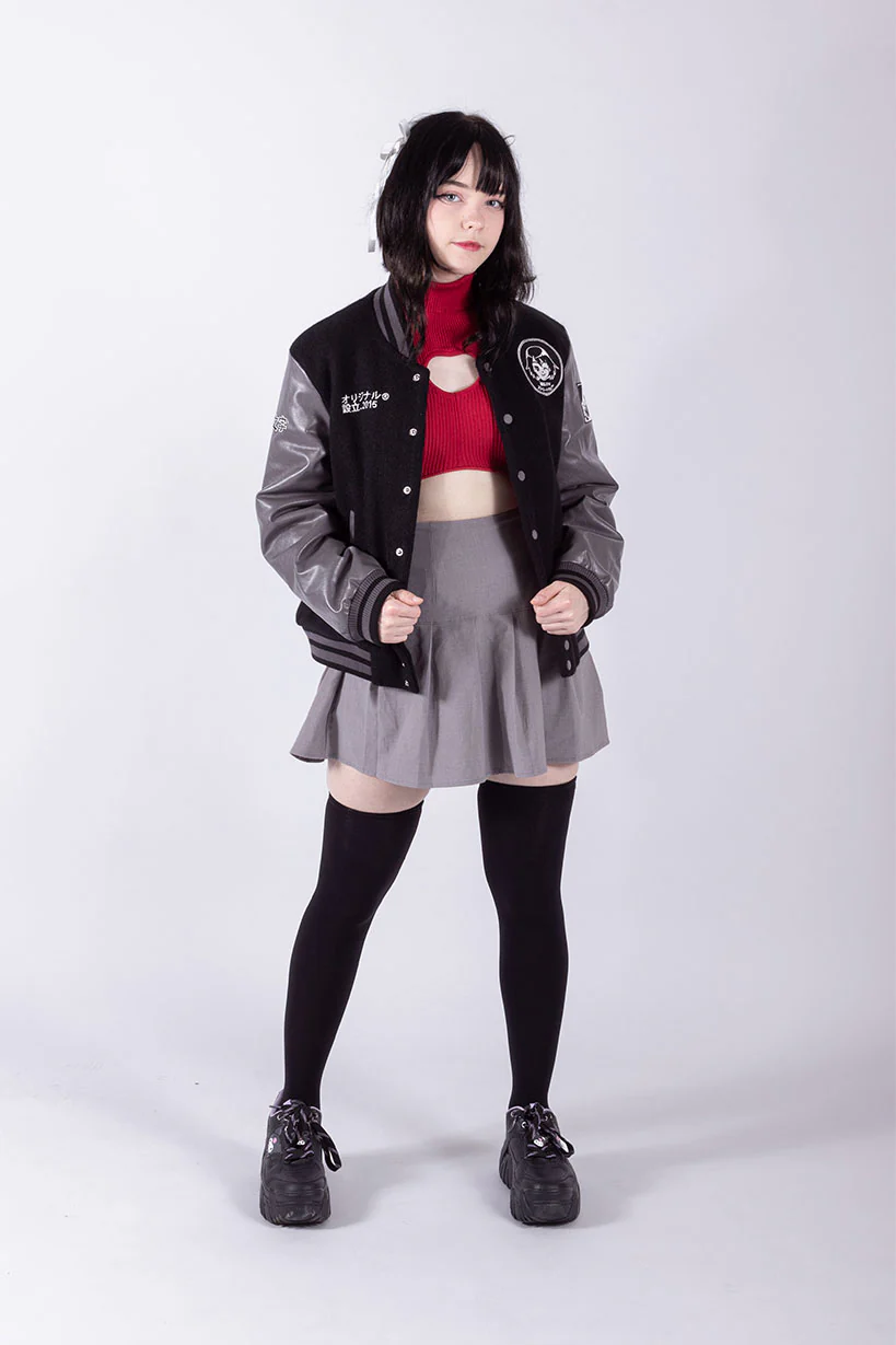 Anniversary Grey • Vegan Leather Varsity Jacket [LIMITED EDITION] - Image 5