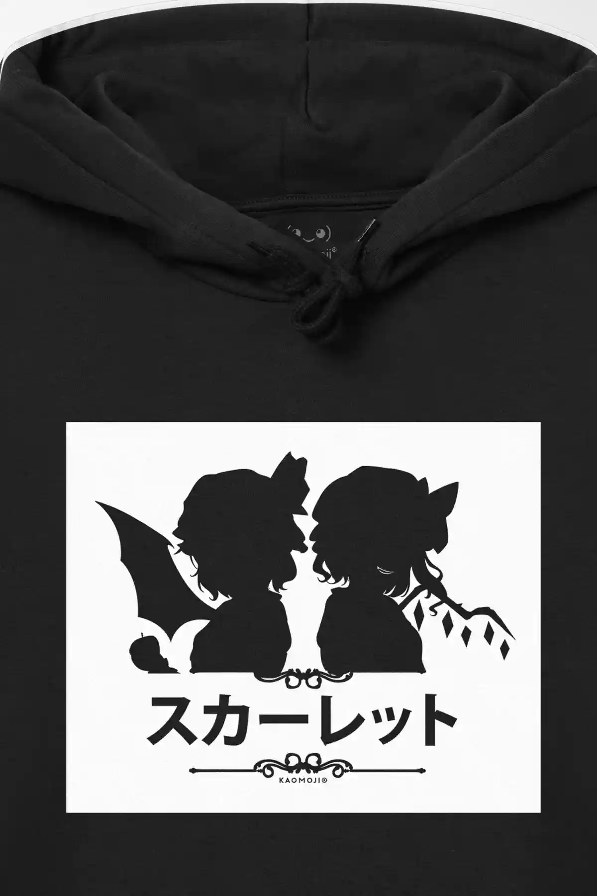 Bad Apple Rectangle • Touhou Hoodie Black - Image 2
