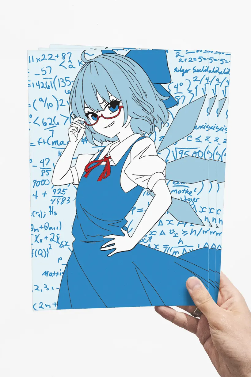 Cirno's Perfect Math Class • Art Print - Image 5