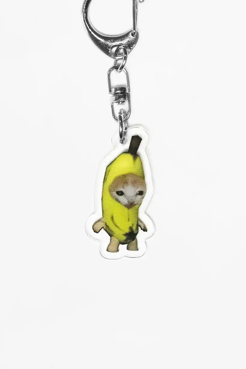 Crying and Sad Bananacat • Keychain Acrylic - Image 3