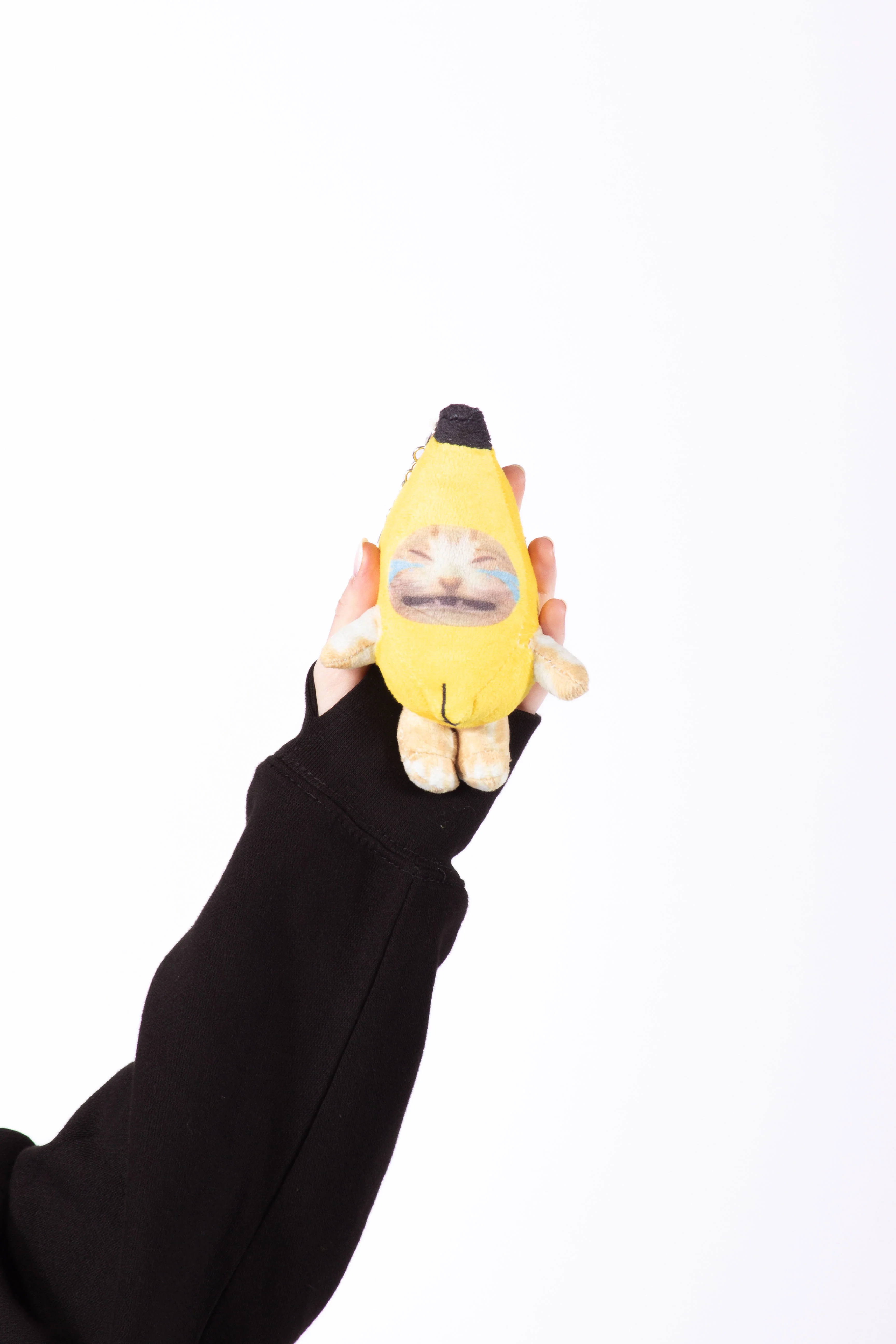 Crying Banana Cat with Sound • Keychain Plush Toy - Image 3