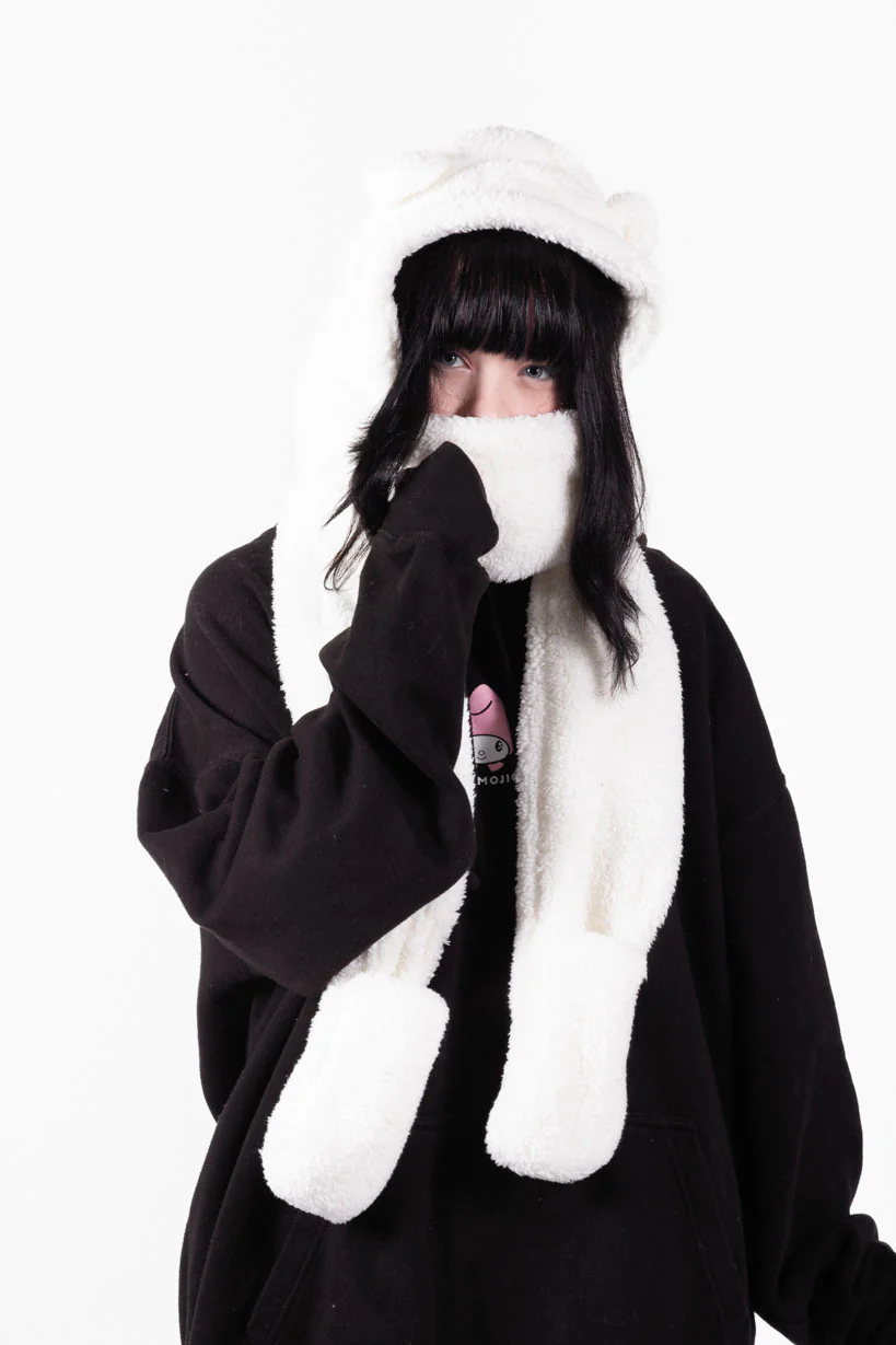 Kuma Fluffy • Paws Scarf White - Image 4