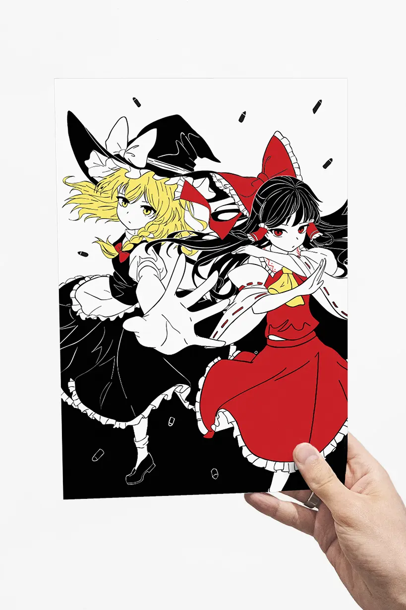 Marisa & Reimu • Art Print - Image 3