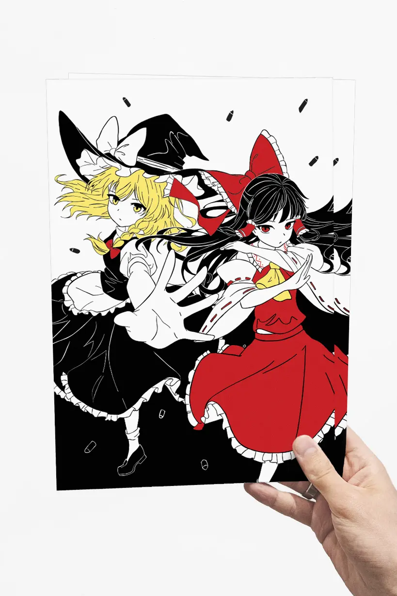 Marisa & Reimu • Art Print - Image 4