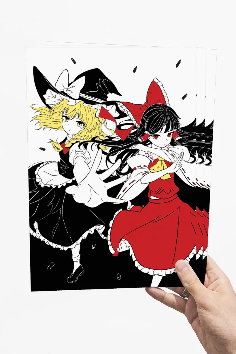 Marisa & Reimu • Art Print - Image 5
