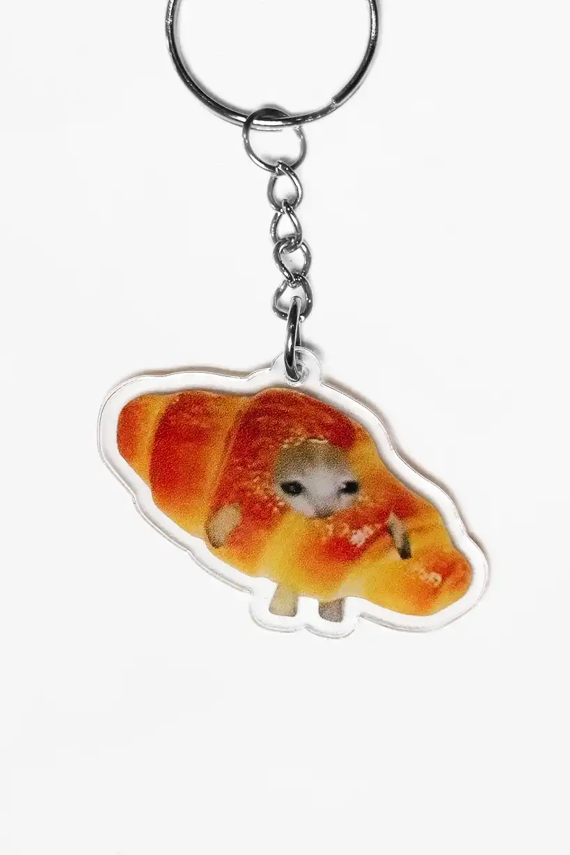 Maxwell Shark and Croissant Cat • Keychain Acrylic - Image 4